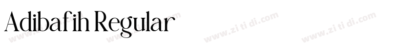 Adibafih Regular字体转换 Adibafih Regular字体转换